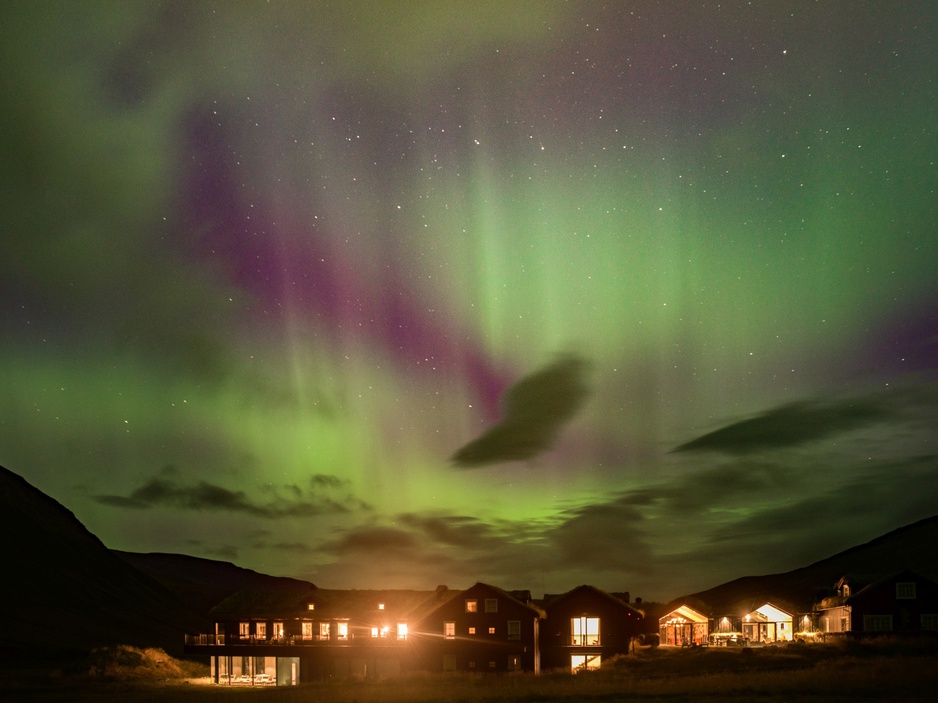 Deplar Farm with Northern Lights