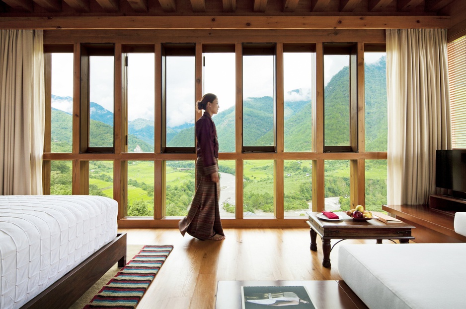 COMO Uma Punakha room with large windows