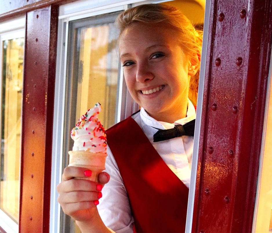 Ice cream at Casey Jones' Restaurant