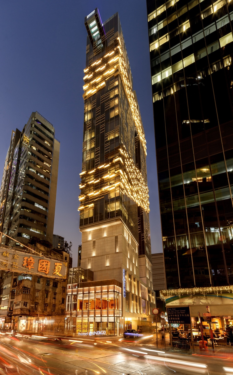 Hotel Indigo Hong Kong skyscraper exterior