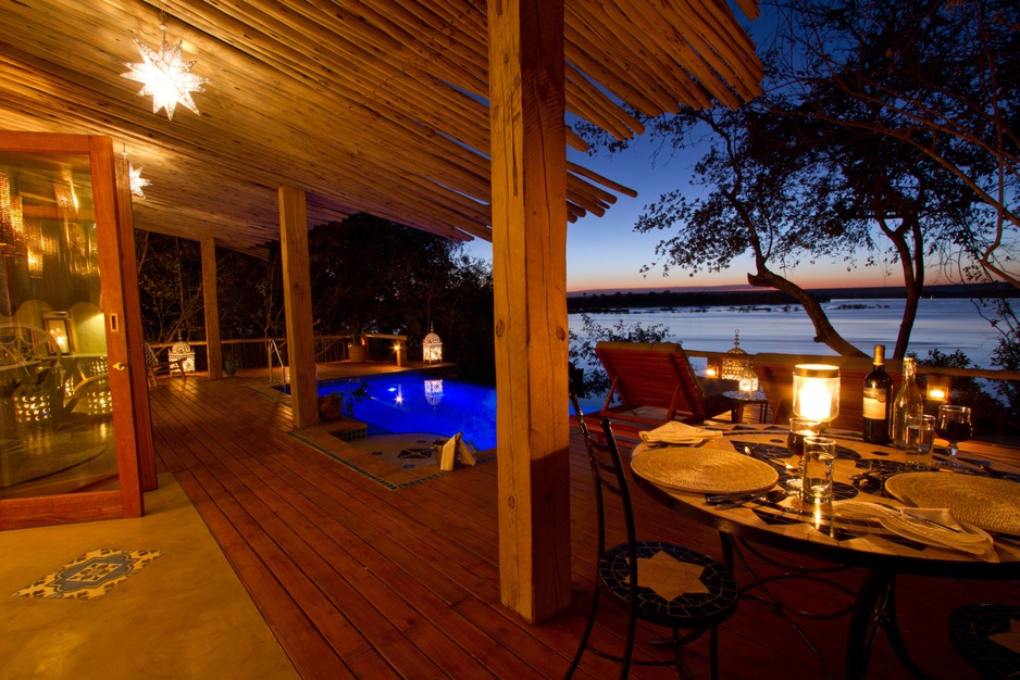 Tongabezi Lodge house with pool