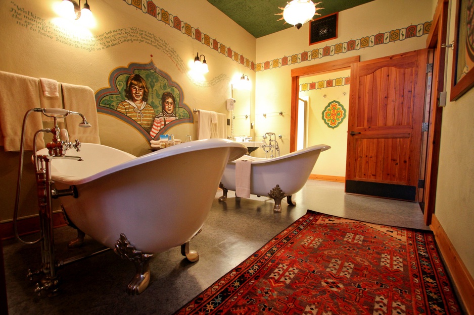 McMenamins Old St. Francis School Hotel Bathroom With Two Freestanding Bathtubs