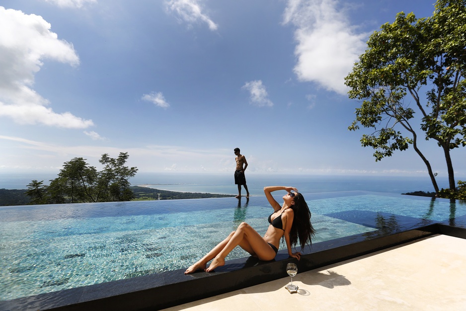 Couple at the pool