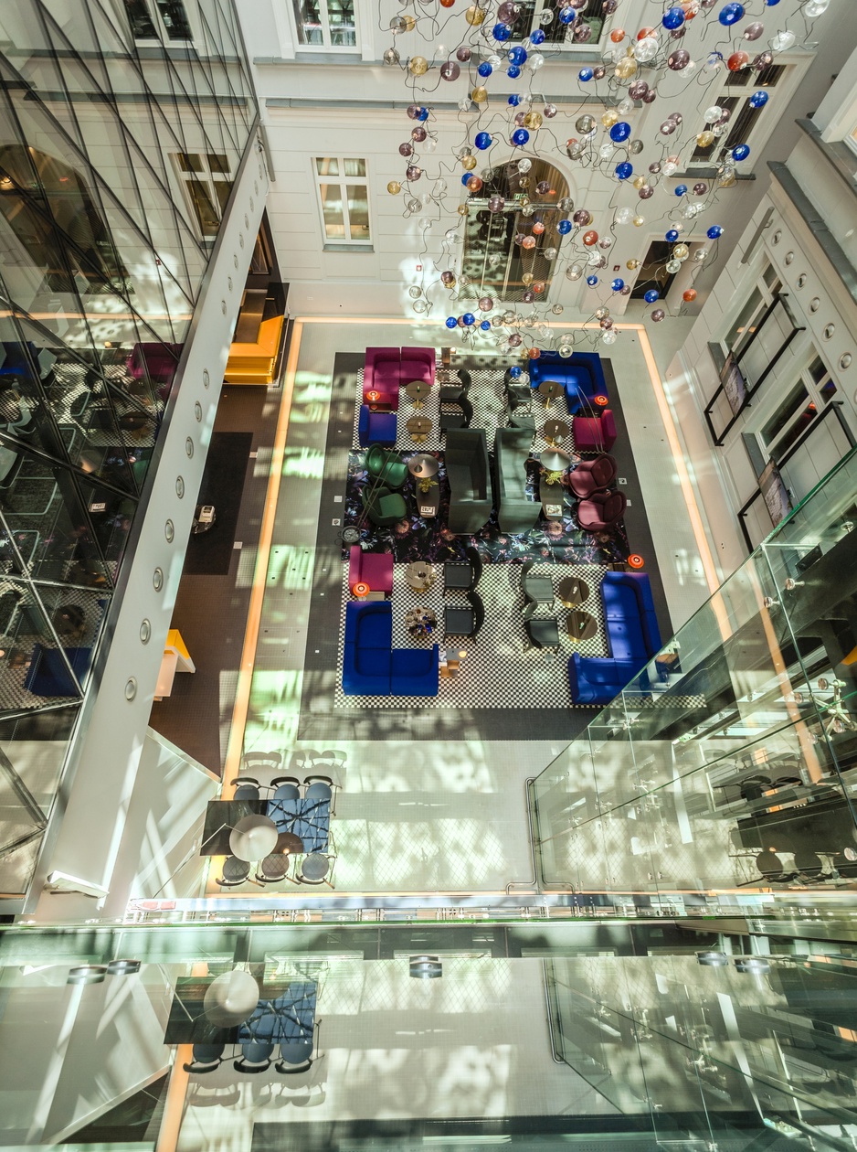 Hotel Indigo Warsaw Lounge from Above