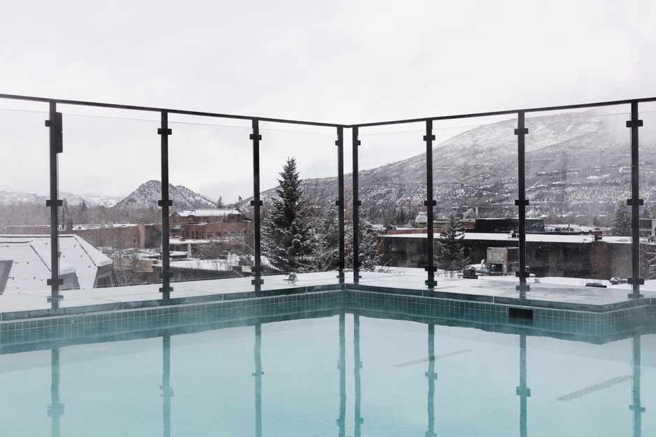 W Aspen Hotel Outdoor Pool During Winter