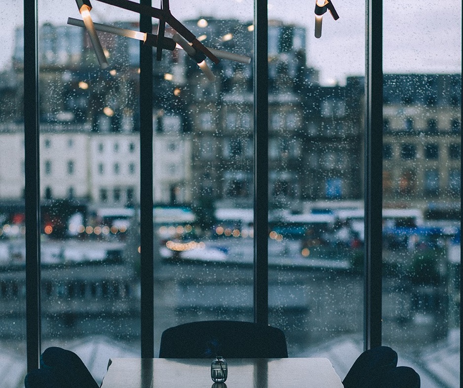 Nor Loft Window Panorama On A Rainy Day