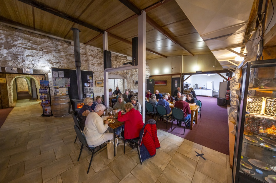 White Cliffs Underground Motel Dining Room