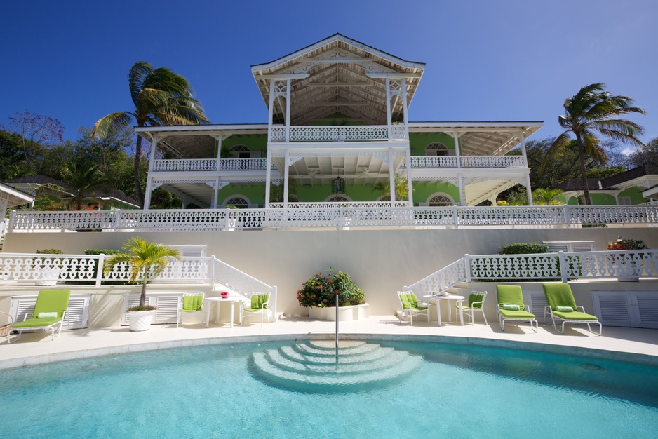 Mustique Island white colonial villa