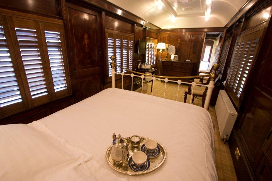 Pullman train hotel bedroom