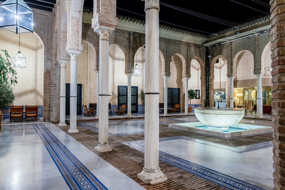 Parador de Carmona Courtyard at Night