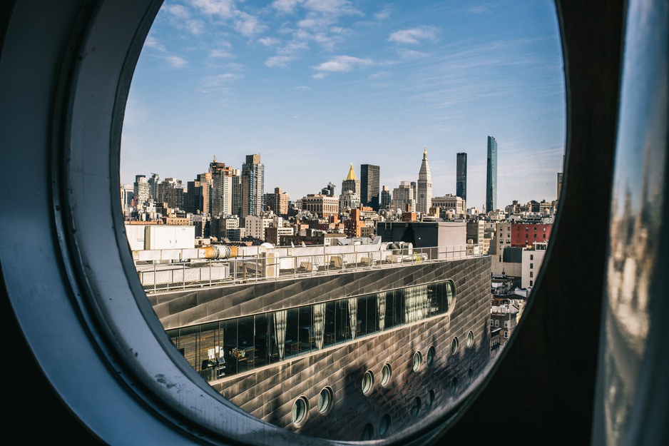 The Maritime Hotel Junior Penthouse Suite Porthole Window NYC Panorama