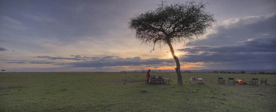 Open sky dining in Kenya