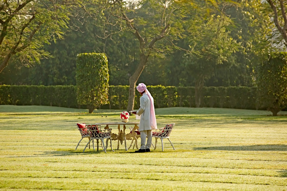 Rajmahal Palace garden dining