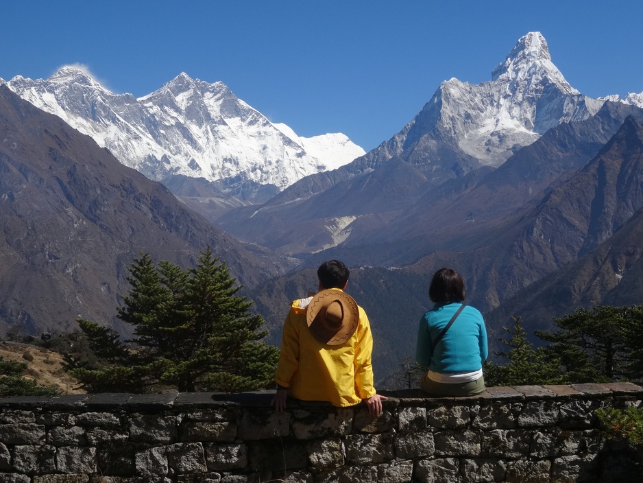 Hotel Everest View Terrace Mountain Panorama