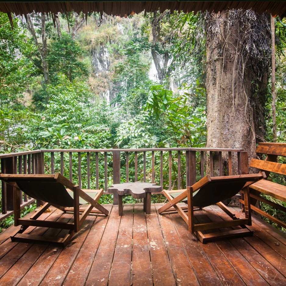 Our Jungle House Resort Treehouse Veranda With Deck Chairs