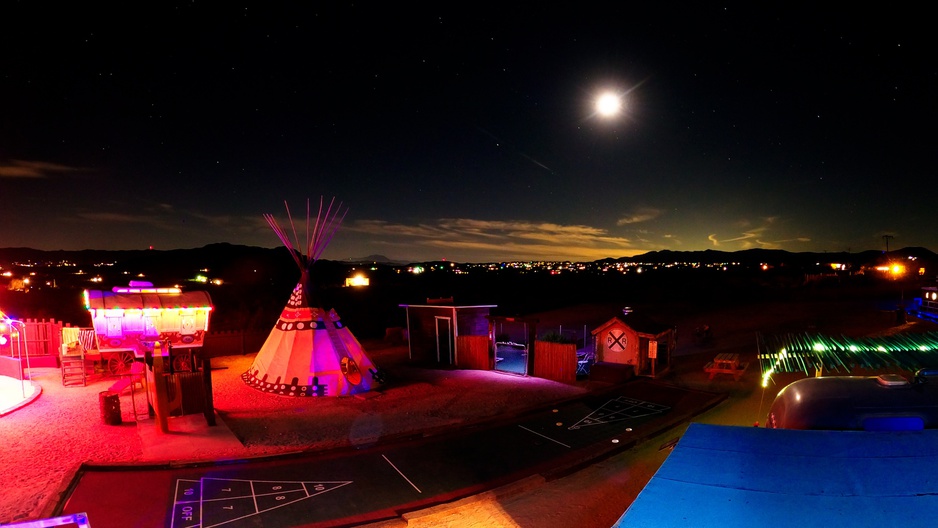 Hicksville Trailer Palace At Night