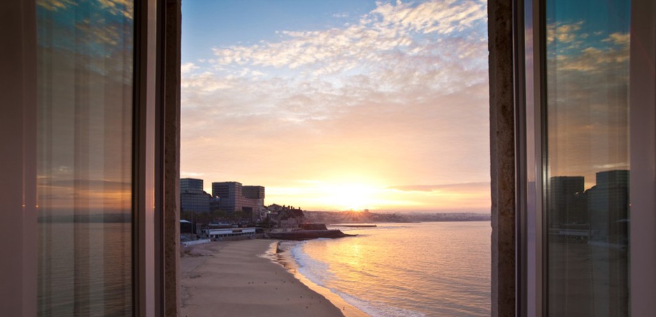 Cascais beach at sunset