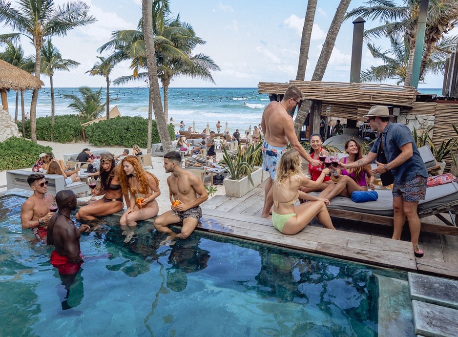 Ahau Tulum Beach Club Pool Party