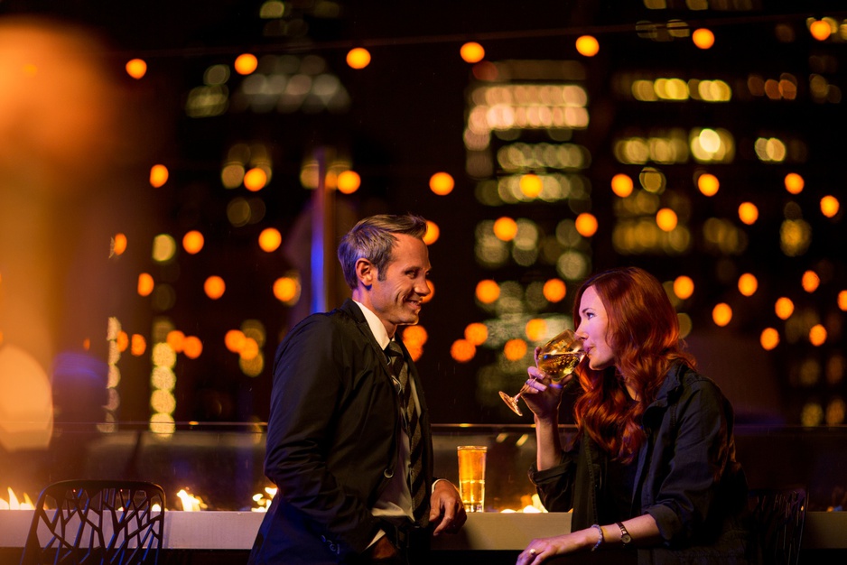 Couple drinking at Frolic Kitchen