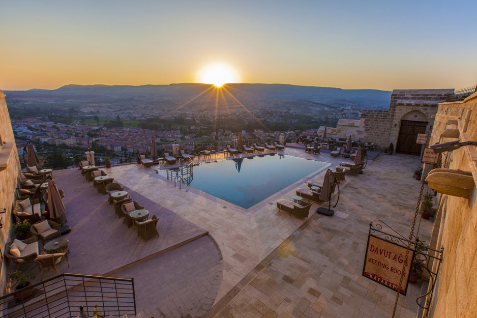 Kayakapi Pool Cappadocia Sunset