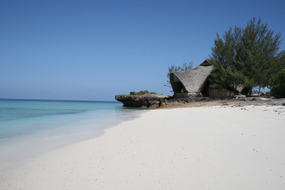 Chumbe Island beach and main building