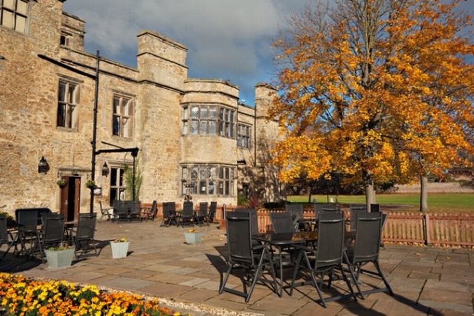 Walworth Castle terrace in autumn