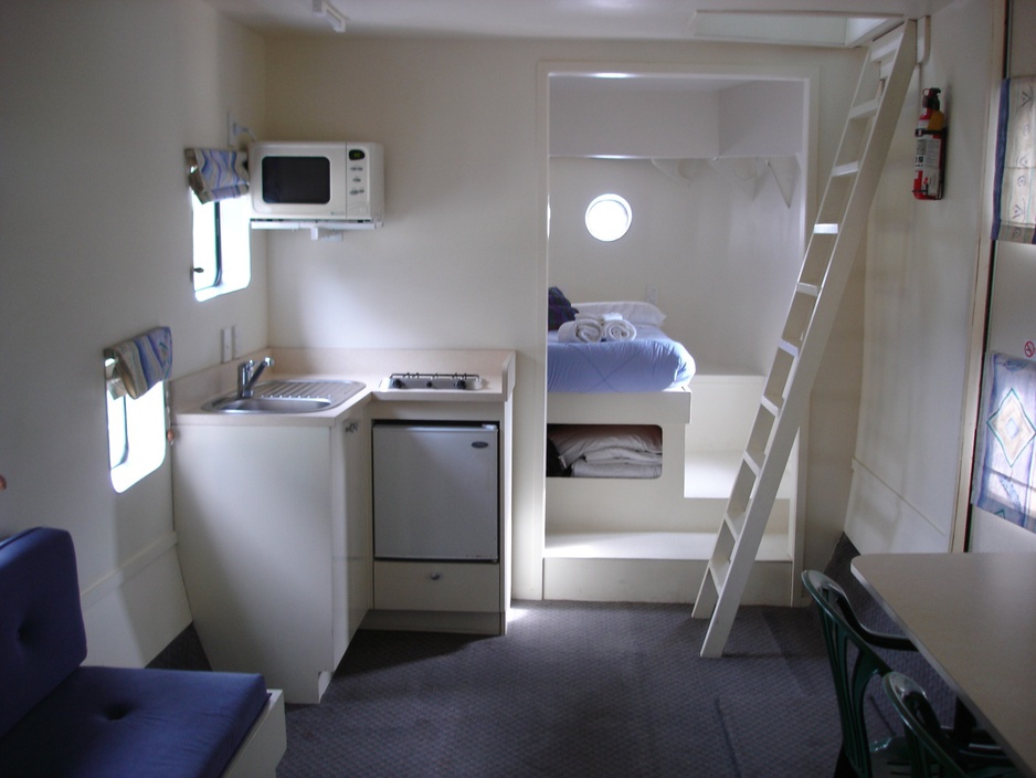 1950's Bristol Freighter Motel cockpit used as room