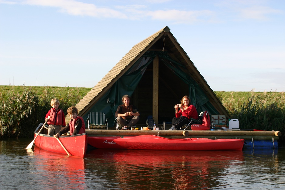 Camping Raft and canoes