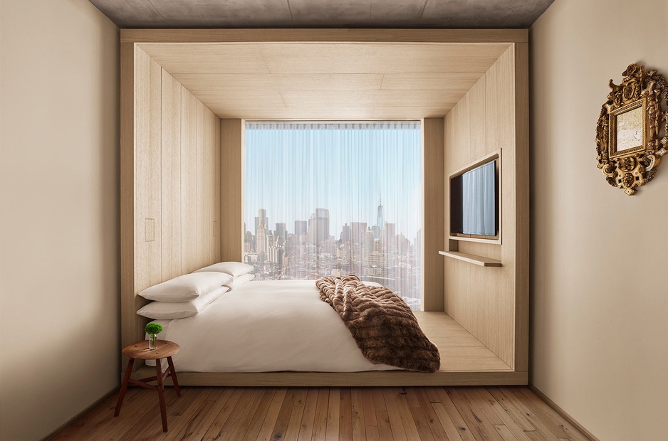 PUBLIC Hotel New York Bedroom With Manhattan View