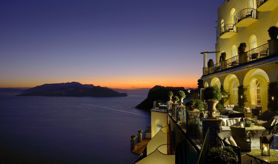 Terrace view at night