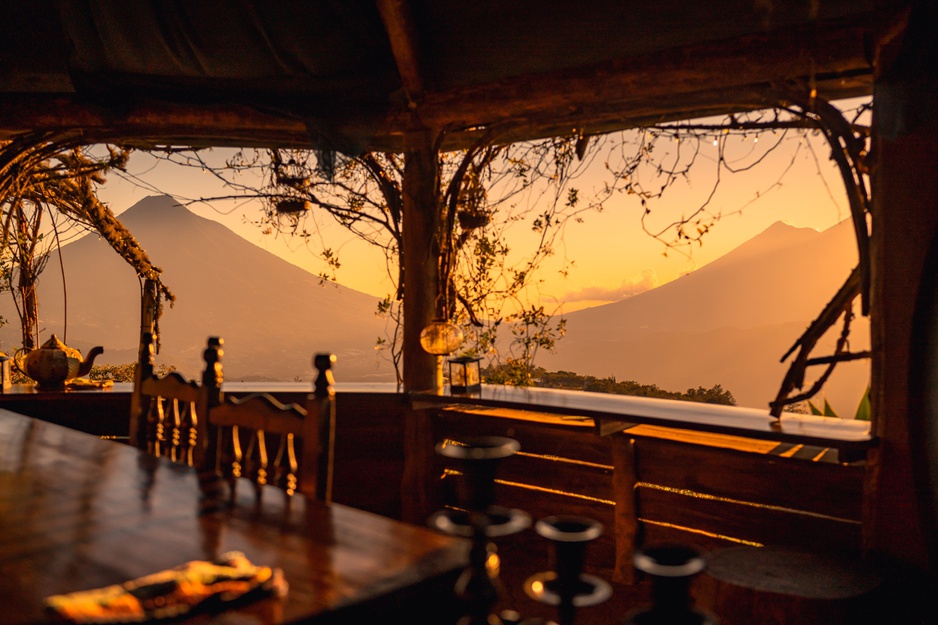 Hobbitenango Restaurant Sunset Terrace