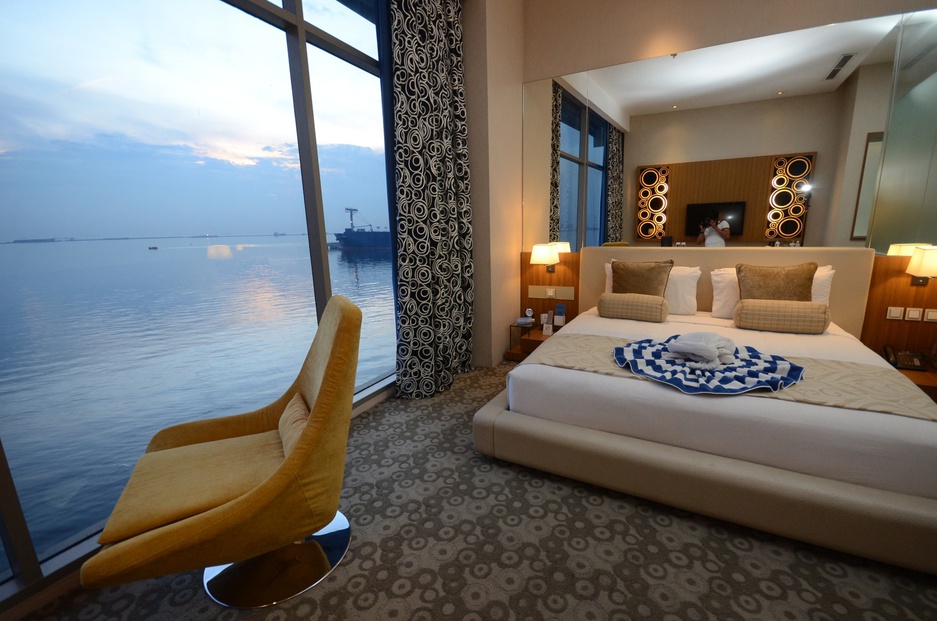 Hotel H2O bedroom with sea panorama