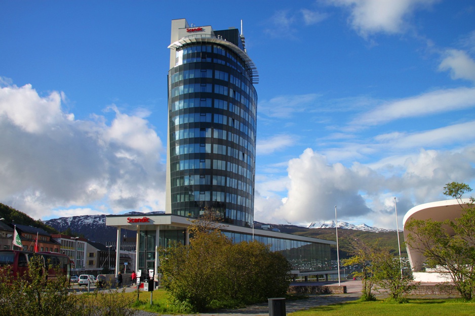 Scandic Narvik Building with the Mountains