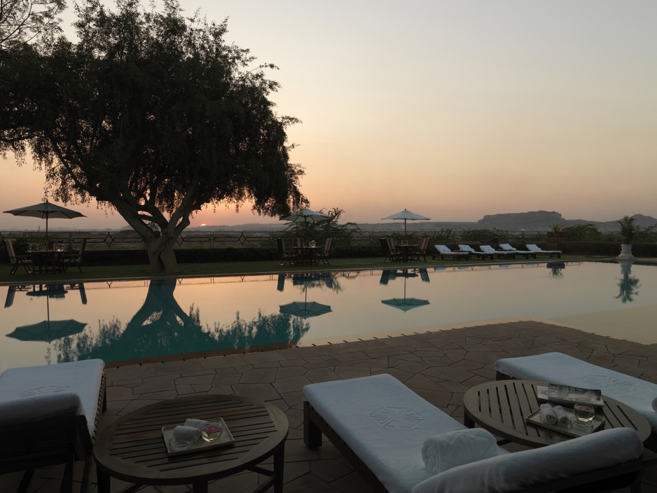 Umaid Bhawan Palace outdoor pool