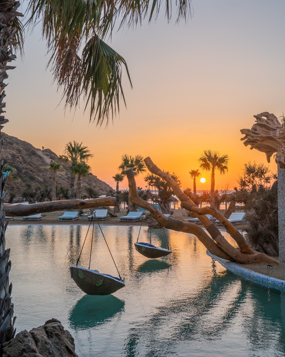 Calilo Cocoon Chairs Above The Pool