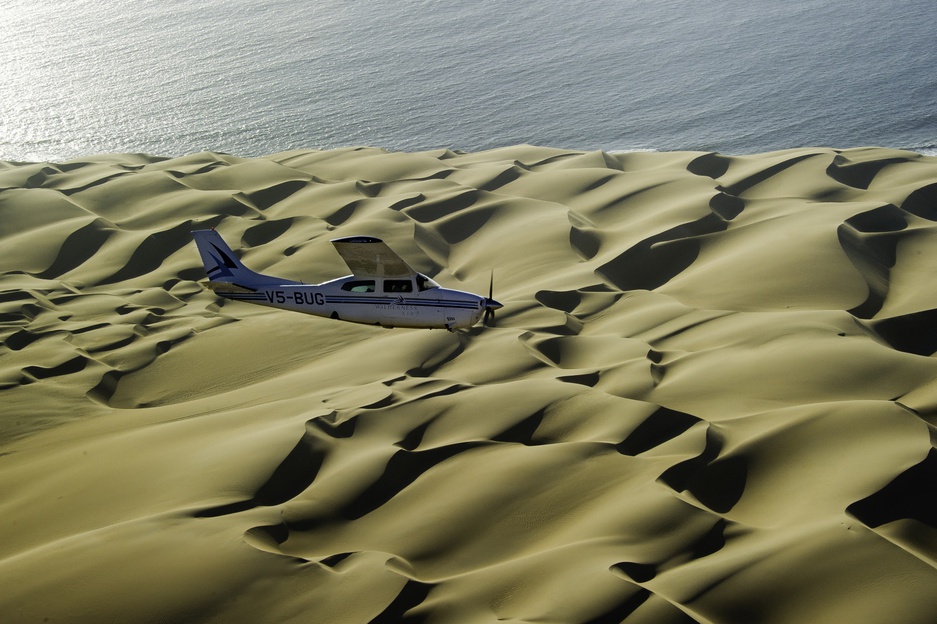 Sand dunes from the airplane