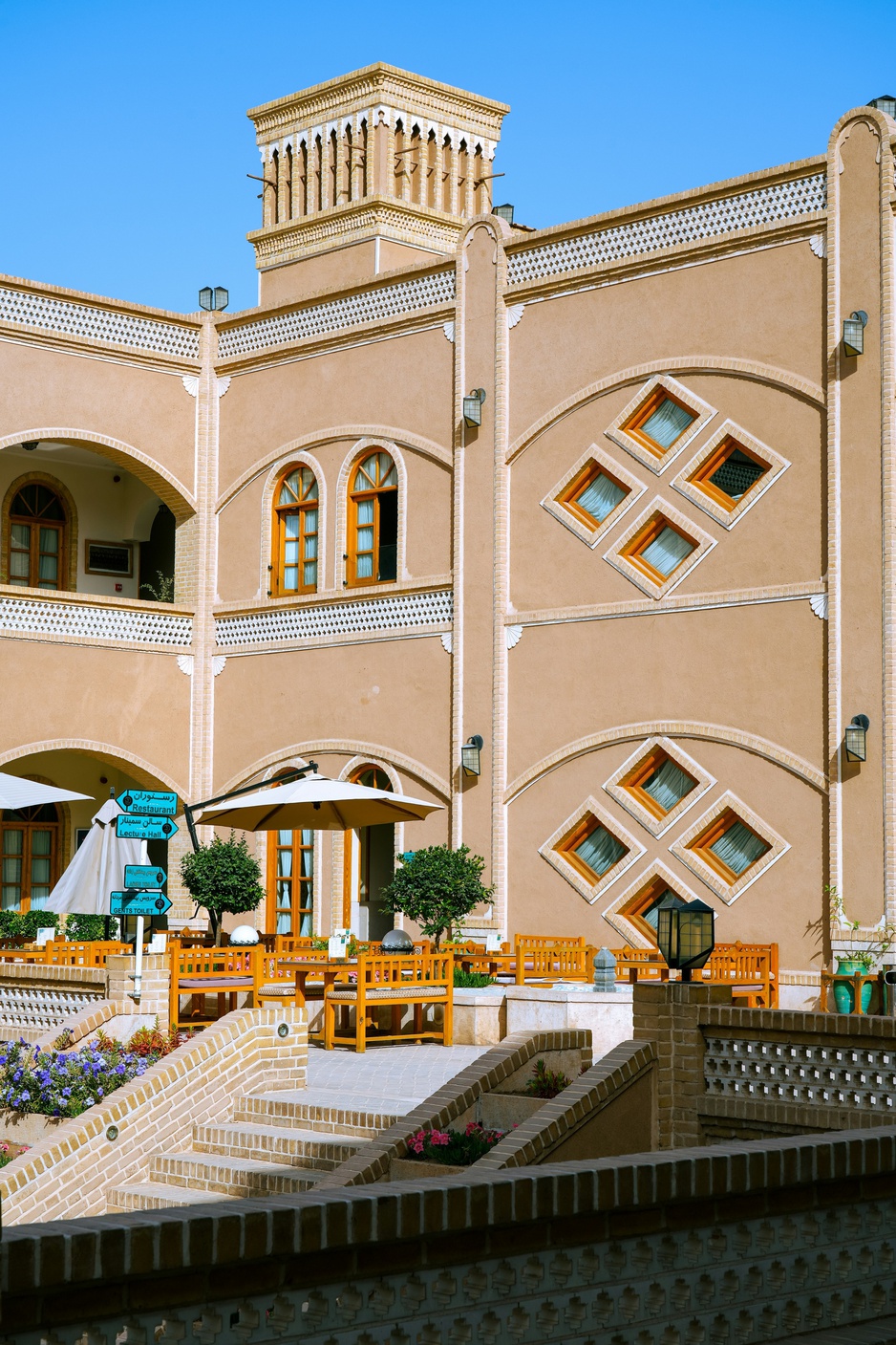 Dad Hotel Courtyard Umbrellas