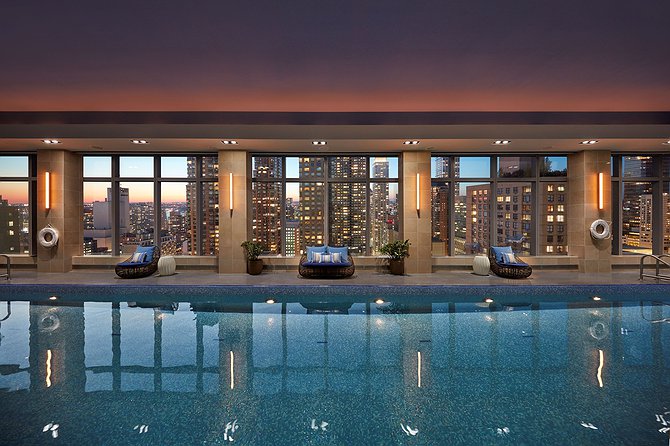 Mandarin Oriental, New York Indoor Pool Skyline Panorama