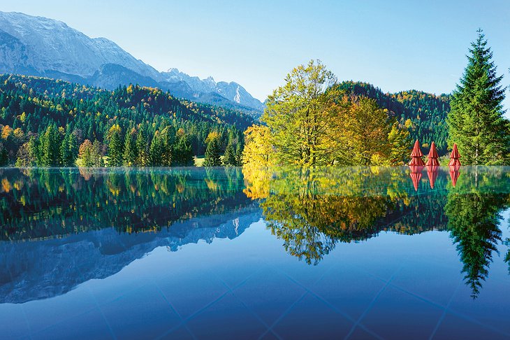 Schloss Elmau Retreat - Shantigiri Family Spa outdoor pool during summer