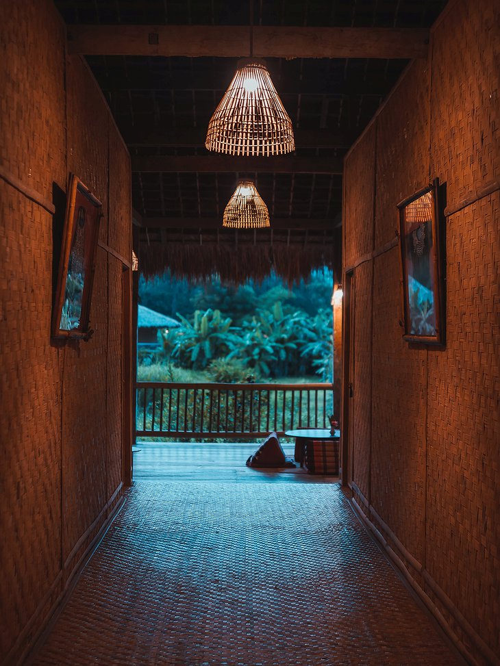 Lisu Lodge Corridor in the Evening