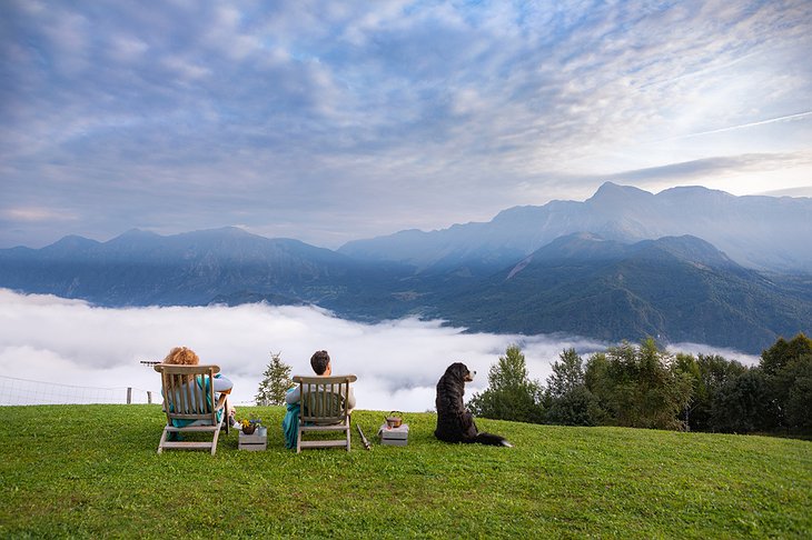 Nebesa Chalet Mountaintop Chair Panoramic View