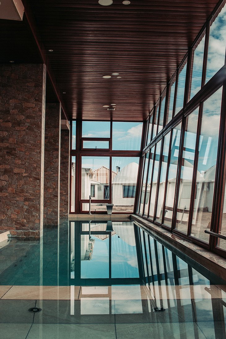 Palacio de Sal Indoor Pool with Large Glass Windows