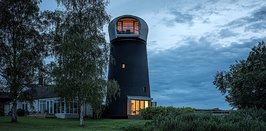 The Windmill Suffolk - "Mushroom" Tower in the English Countryside