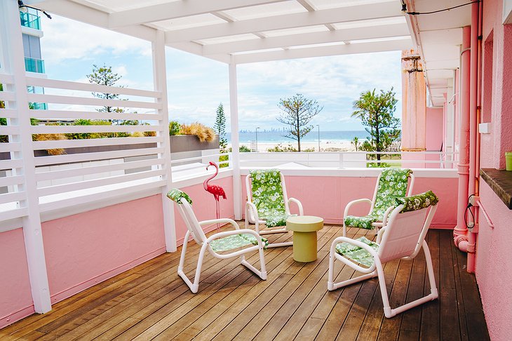 The Pink Hotel Coolangatta Medusa Suite Balcony