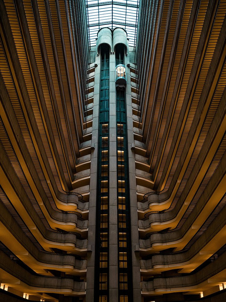 Atlanta Marriott Marquis Hotel Atrium Panoramic Elevators