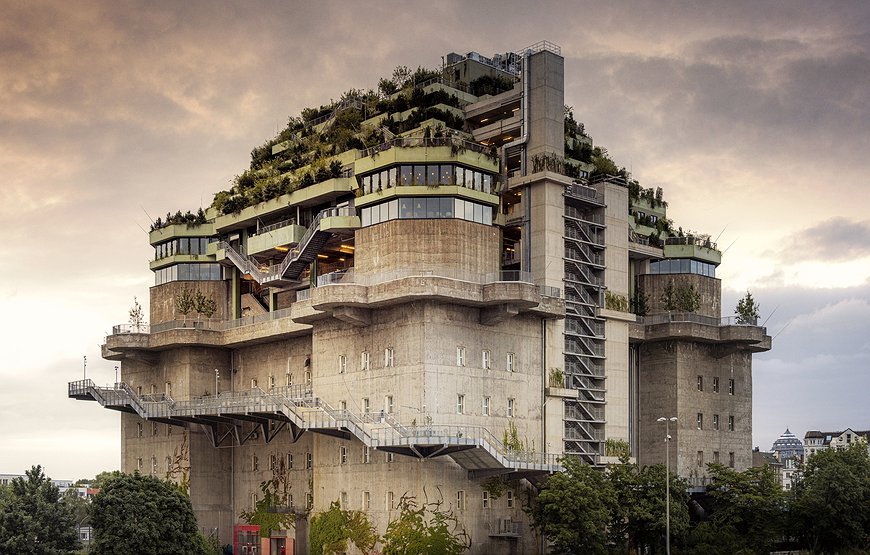 Reverb by Hard Rock Hamburg - Nazi Fortress Turned into a Hip Hotel with a Sky Forest