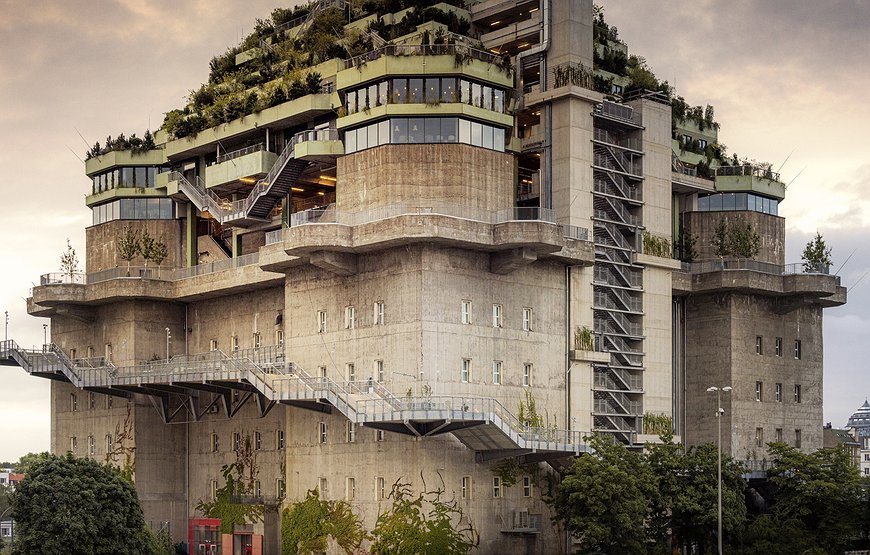 Reverb by Hard Rock Hamburg - Nazi Fortress Turned into a Hip Hotel with a Sky Forest