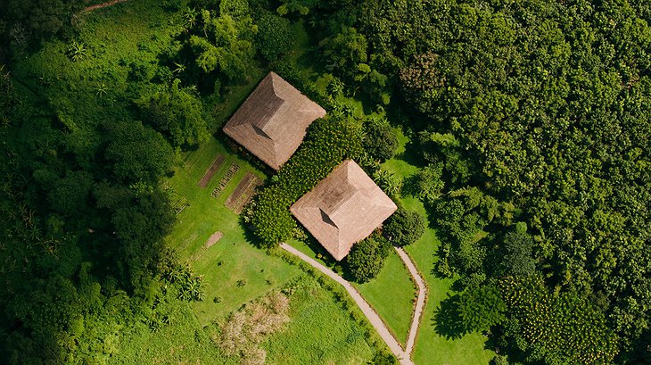 Lisu Lodge Bamboo Houses Aerial