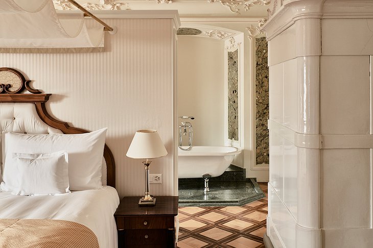 Prince Suite Bedroom at Palais Bad Ragaz Hotel